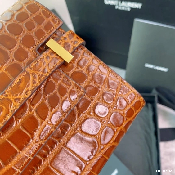Repladies REP YSL CROCODILE-EMBOSSED MANHATTAN CLUTCH IN LEATHER 0712
